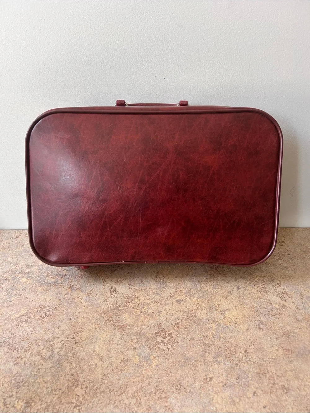 Vintage 70s Vegan Leather Overnight Bag or Briefcase 16x10x4